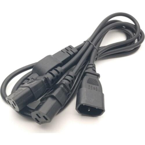 IEC 320 C14 Male Plug to 2XC13 Female Y Type Splitter Power Cord,C14 to 2ways C13 Power Adapter Cable,60cm,250V/10A