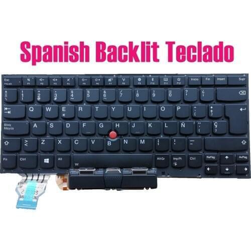 Spanish Backlit Keyboard for Lenovo ThinkPad X1 Yoga 4th Gen (Type 20SA,20SB,20QF, 20QG)
