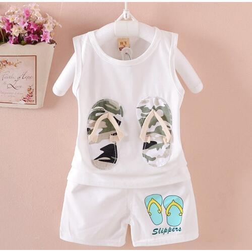 Children clothing sets summer 1-5 year boys girls clothes 100% Cotton Korean Style kids clothes sets 2 pcs baby suits set