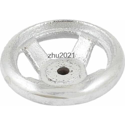 69mm x 29mm Round Metal Hand Wheel Silver Tone for Milling Machine