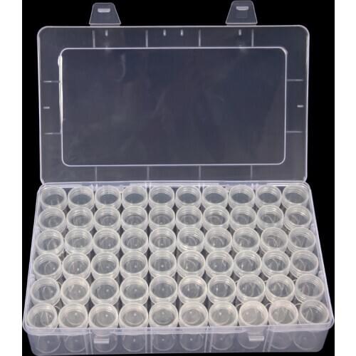 56/60 Bottles Jar Square Diamond Painting Storage box Diamond Painting Accessories Beads Container Mosaic Storage boxes Tools