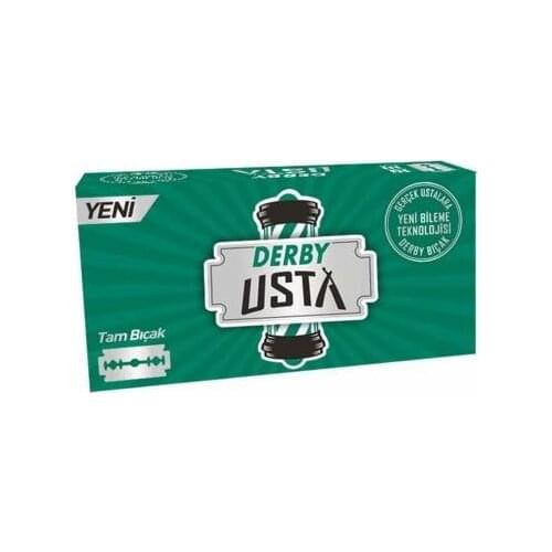 Derby Master Leaf Razor, 100 Pieces High Quality Steel Turkish Manufacturers Quality Brand Full Blade