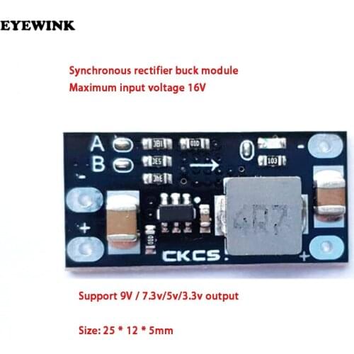 Power Supply Module 2A Buck Board Multi-function Mini DC-DC Buck Step-down Input 4.5-16V Output 9V 7.3V 5V 3.3V