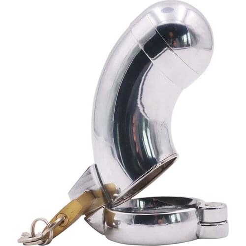 Stainless Steel Male Chastity Cage Anti-Off Penis Rings Bdsm Cock Stretcher Sex Toys for Men Masturbators Long Cage Male Ring