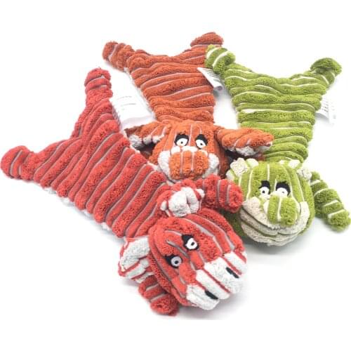 2021 New cute plush toys squeak pet wolf rabbit animal plush toy dog chew squeaky whistling involved squirrel dog toys