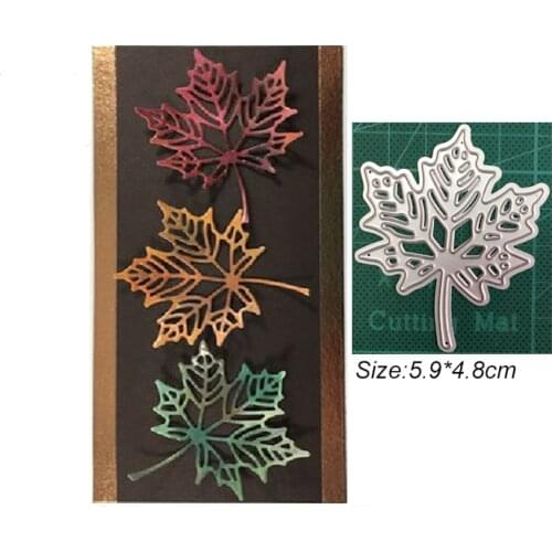 Maple Leaves New Metal Cutting Dies Christmas for Scrapbooking Steel Craft Die Cut Embossing Paper Card Album