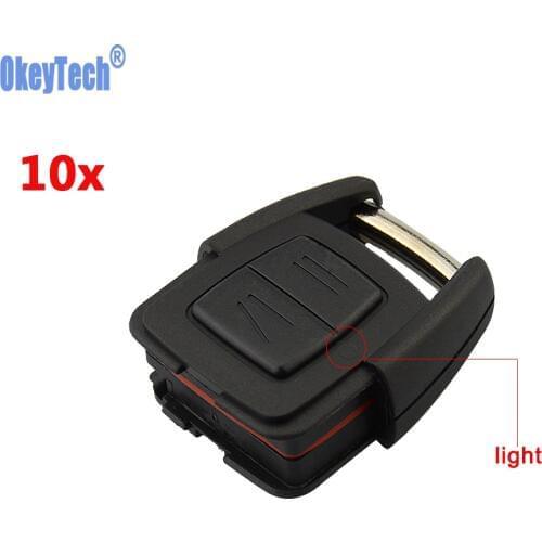OkeyTech 10pcs/lot 2 Buttons Replacement Car Remote Key Fob Case Shell For Opel Astra Mk4 Vectra B Wholesale