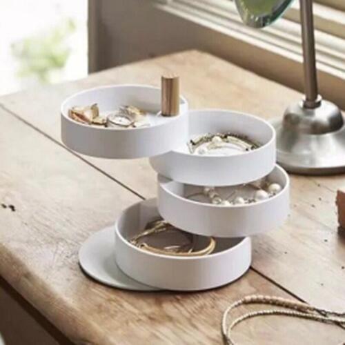 Jewelry Organizer Little Jewelry Storage Rotating Four-Layer Necklace Earrings Bracelets Ring Boxes Jewelry Display A66