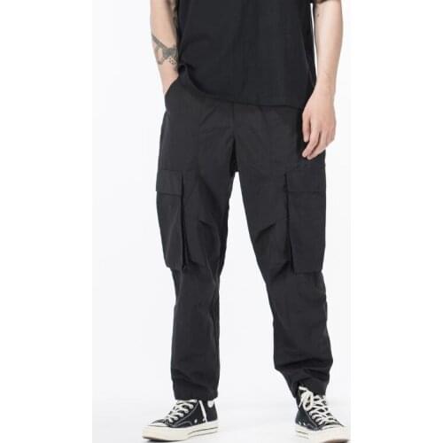 27-46 Original design New male Hair Stylist GD Fashion Big pocket Thin fabric waist tighten trousers plus size costumes