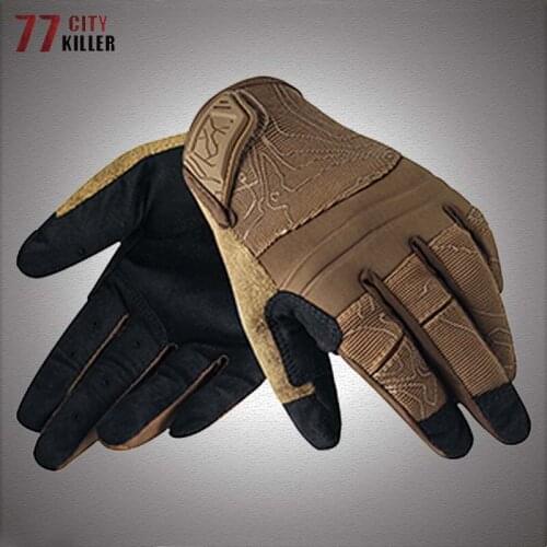 Military Combat Gloves Men Full Finger Touchscreen Wear-resistant Riding Mittens SWAT Soldier Airsoft Shooting Tactical Gloves