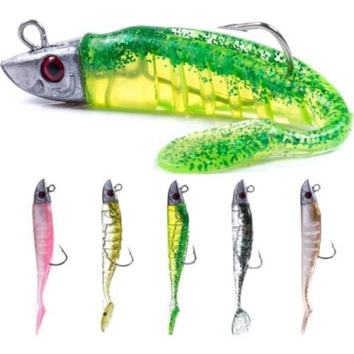 11cm-25g Ice Fishing Lure With Lead Head Hook And Lead Fish Lure Long Shot Winter Soft Lure New
