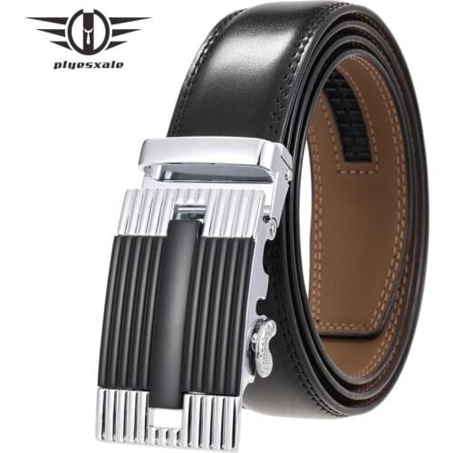 New Arrival Automatic Buckle Men Belt Genuine Leather Luxury High Quality Black Dark Brown Mens Formal Belts High Quality B483