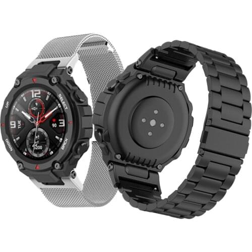 For Amazfit T-rex Strap Metal Stainless Steel Watch Band Bracelet For Xiaomi Amazfit T-rex Pro Smart Watch Strap Wrist Accessory