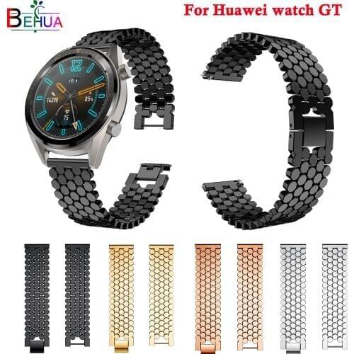 Watch band Accessories For Huawei watch GT smart watch strap 46mm fashion Stainless Wristband bracelet For Huawei watch GT 22mm
