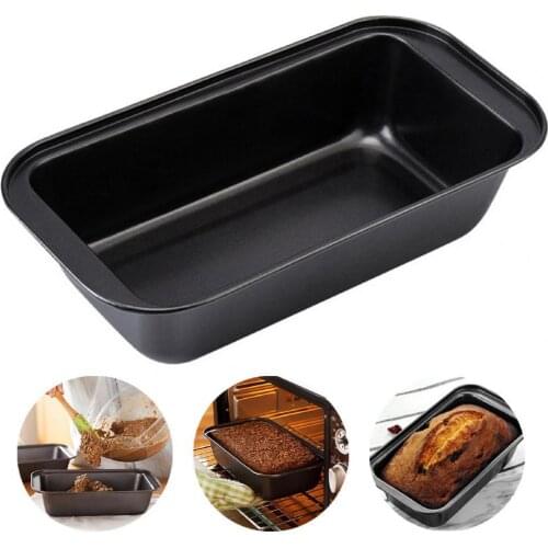 Baking Pan Non-stick Convenient Black Non-stick Carbon Steel Cake Loaf Baking Pan for Chocolate Brownies