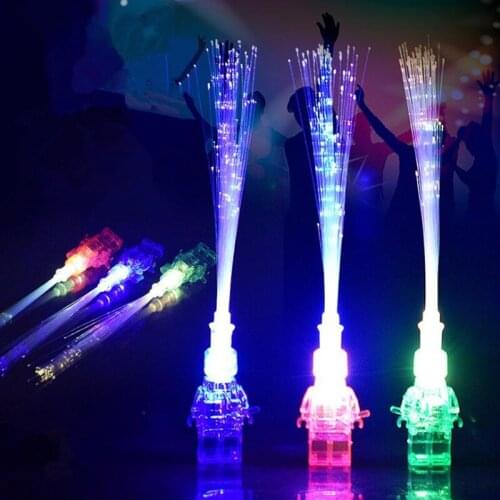 LED Glowing Fiber Finger Light Laser Beams Ring Kids Children Flashing Toys Birthday Glow Party Christmas Halloween