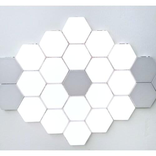 Nordic LED Night Light Quantum Modular Sensitive Lamp Modern White Hexagon LED Night Light Magnetic DIY Indoor Lighting Fixtures
