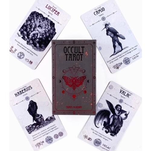 Occult Tarot Deck Leisure Party Table Game High Quality Fortune-telling Prophecy Oracle Cards With Guide Book