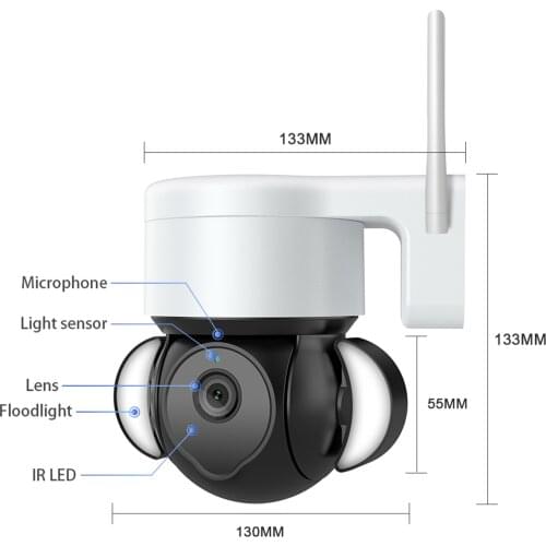 Patio WiFi Camera Cloud Storage Security Camera Wireless Night ,Two Way Audio Full Color, Plug-UK