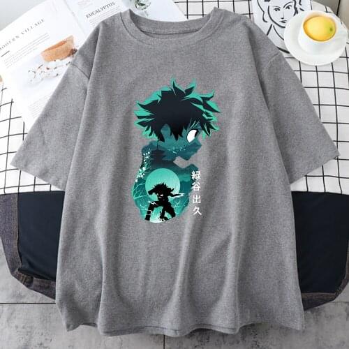 My Hero Academia Character Anime Woman Tee Shirt Hip Hop Casual T-Shirt Harajuku Cotton T-Shirts 2021 Summer New Woman T Shirt