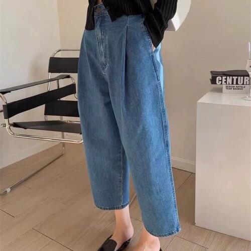 HziriP S-5XL Plus Size Jeans High Waist Stylish Women 2021 New Loose Trousers Summer Casual Hot Girls Oversize Banana Pants