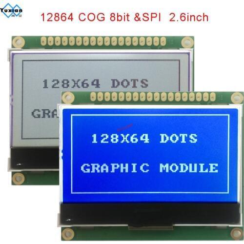 Lcd module COG 12864 128X64 graphic screen ST7565P serial SPI 2.6inch LG12864T Handheld instrument