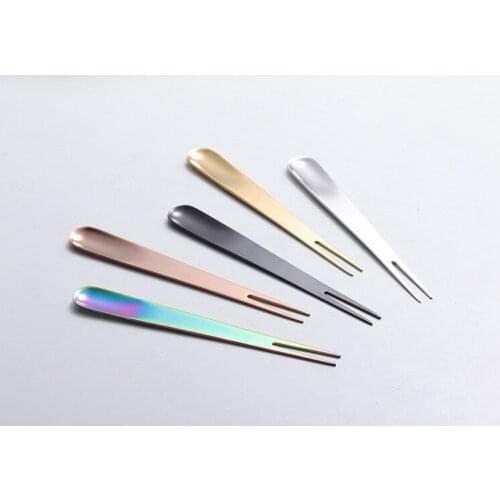 1pcs Dessert Fork Spoon Fruit 2 In1 Multifunctional 304(18/8) Stainless Steel Fork For Kids Food Picks Home Kitchen Accessories