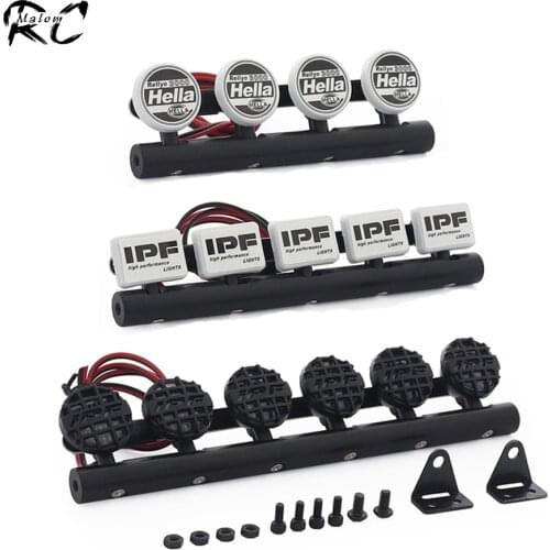 1Pcs Roof Lamp LED Light Bar with Holder for 1/10 RC Crawler Car Traxxas TRX4 Sport D110 SCX10 Gladiator Wrangler Rubicon Body