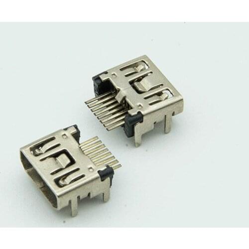 100 PCS a lot 8 pin Connector 180 degrees Female Socket Port Adapter for GBM for Game Boy MICRO Game Accessories