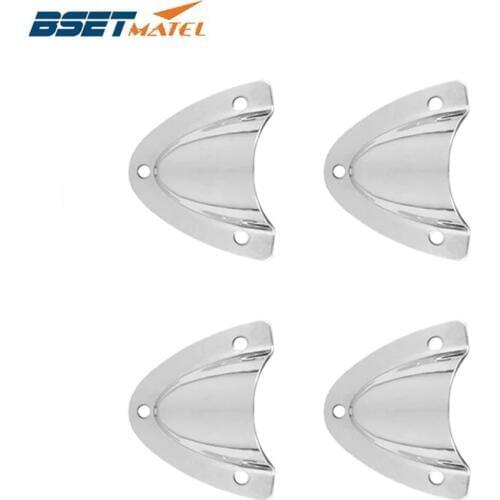4X Marine Grade Stainless Steel Midget Clam Shell Wire Cable Vent Cover hose for Rowing Boat Marine Yacht Surfing Water Sport