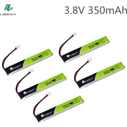 5PCS 1S 350mAh 3.8V 30C/60C 4.35V HV Lipo battery PH2.0 Plug for 65S UK65 Blade Inductrix UR65 Tiny Whoop Drone