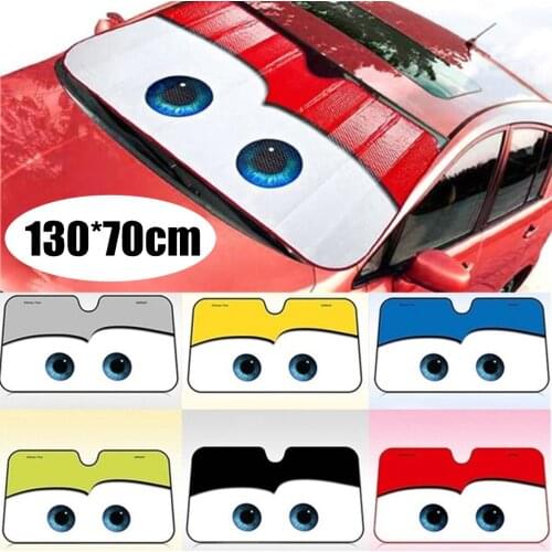 6 colors eye shape car awning heating windshield cartoon windshield cover car visor car cover car solar protection