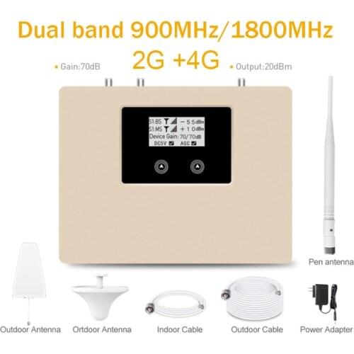 ATNJ 900/1800MHz new upgrage 2G 4G mobile signal booster 4g cellular amplifier 2g 4g signal repeater kit