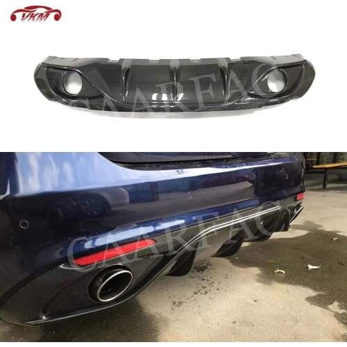Carbon Fiber Rear Bumper Lip Diffuser Spoiler Car Accessorise for Alfa Romeo Giulia 2017 2018 Trim Sticker