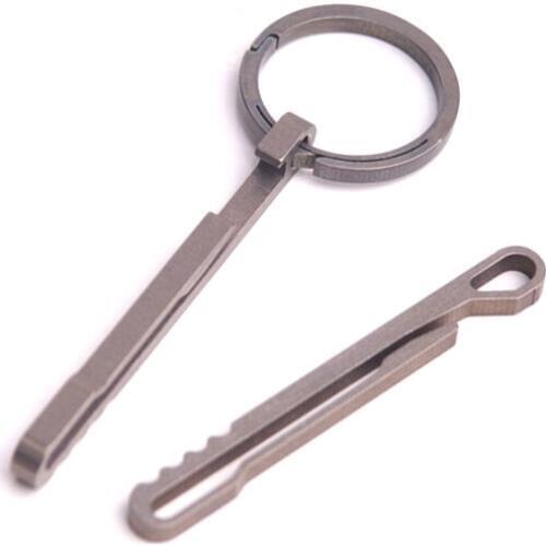 1PC Titanium Alloy Keychain Key Ring Hang Buckle Quick Hook Anti-theft Belt Portable Buckle EDC Pocket Tool Equipment