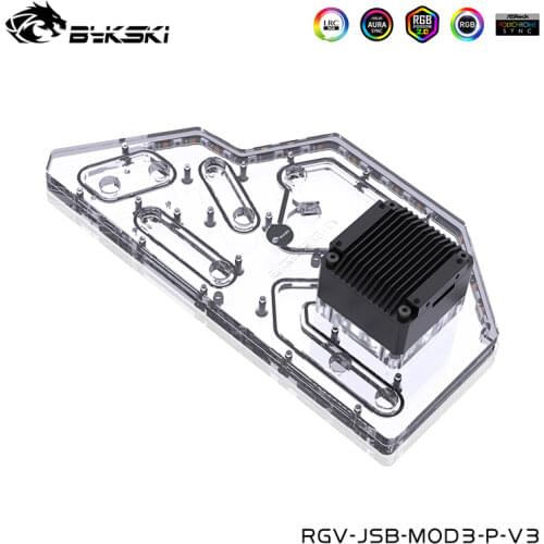 Bykski Reservoir For JOSBO MOD 3 Chasis Acrylic RGB Water Tank Computer Case Cooling Reservoir ,RGV-JSB-MOD3-P-V3
