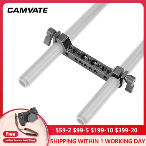 CAMVATE Standard 19mm Dual-port Rod Clamp Bracket With 1/4" & 3/8" Mounting Points C2357