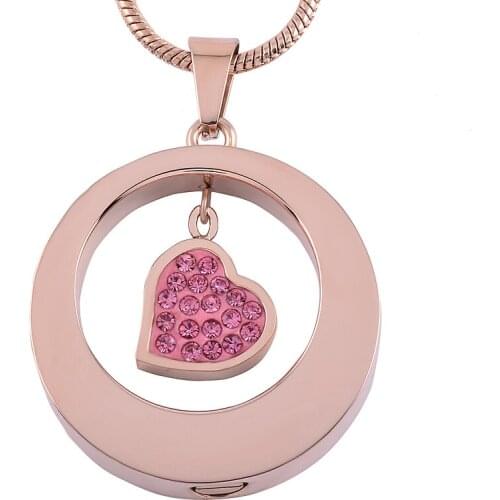 CMJ8251 Never Fade Assorted Round Cremation Pendant Urn Necklace Memorial Ashes Keepsake Fashion Women Jewelry Charm Pendant
