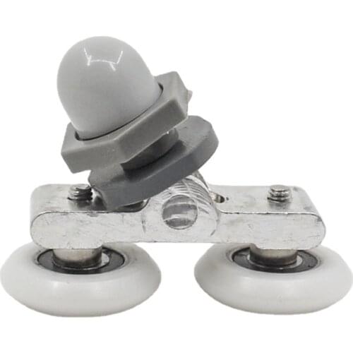 4 Diameter 25mm Double twin shower door rollers runners pulley pulleys Aluminum Slide door Wheels for Arc/Straight Glass door