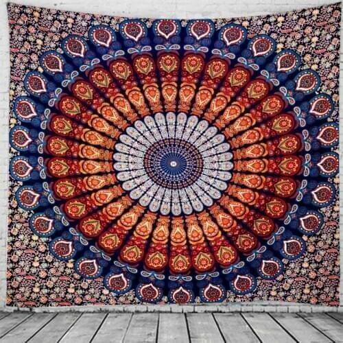 Indian Mandala Tapestry Wall Hanging Sandy Beach Throw Rug Blanket Camping Tent Travel Mattress