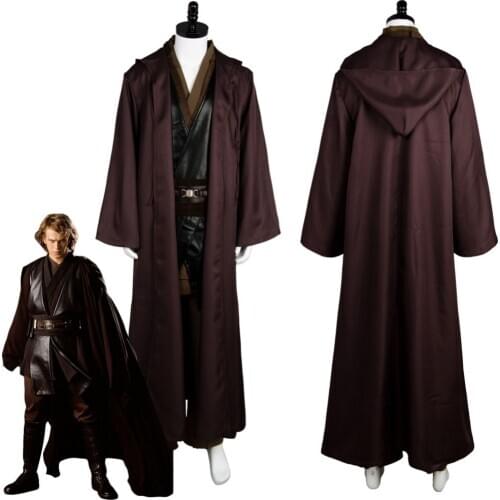 Star Cosplay Wars Costume Halloween Anakin Skywalker Costume Attire Outfit Suit+Cape Set