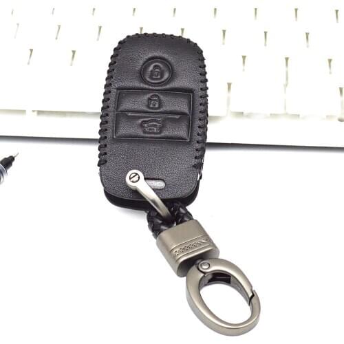 Leather Car Key Cover with PU Leather Key Holder For Kia Rio Ceed Sportage Soul Sorento Cerato Spectra Carens Car Accessories