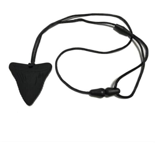 Creative Fish Teeth Chewing Pendant Necklace Brown Silicone Baby Pendant Necklace Beads Children Molar Toys Baby Teether