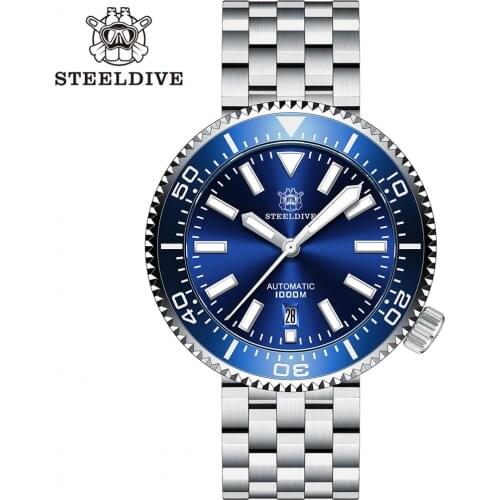 Steeldive 316L Stainless Steel Men 1000m Diver Watch Automatic Sapphire Crystal NH35A Mechanical Wristwatch Male