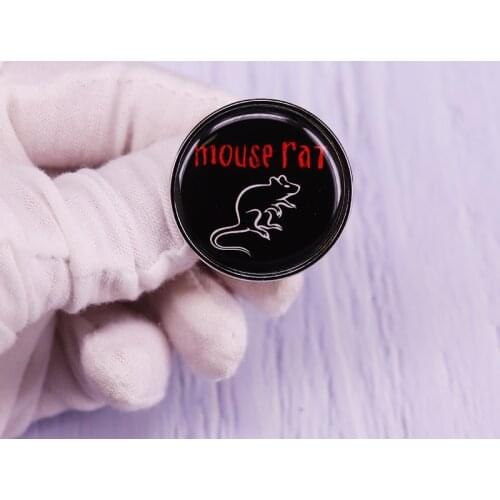 Mouse Rat Logo Pin Parks and Recreation Button Brooch Fashion Jewelry Decor