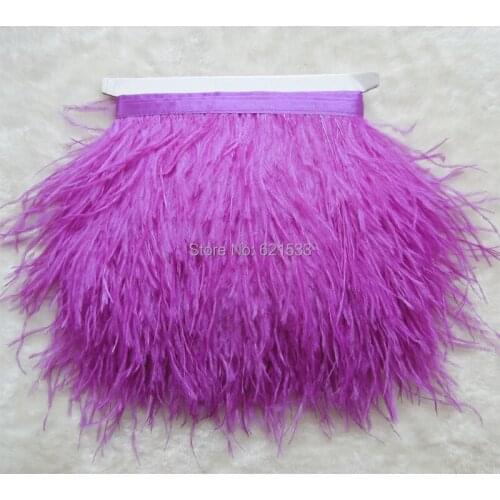Lavender/Light Purple Ostrich Fringe,10yards/lot- Ostrich Fringe Trim Feather,5-6inches height,ostrich feather trimming