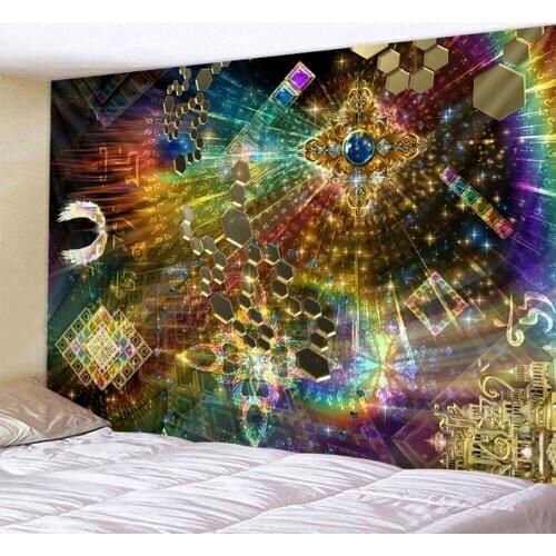 Psychedelic scene home art decoration tapestry wall hanging witchcraft tapestry Hippie Bohemian decoration Datura sheet