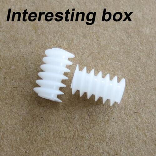 Worm 6 * 10 (2A) Worm turbine reduction gear DIY plastic gear 0.5 module 10