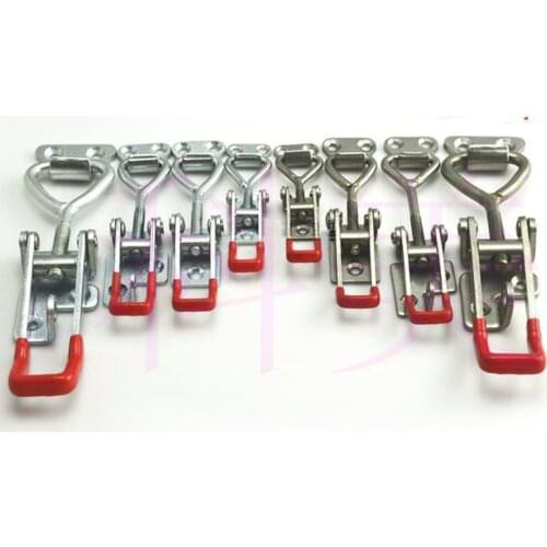 Adjustable Cabinet Boxes Lever Handle Lock Hasp 304Steel OR iron For Home Sliding Metal Horizontal Toggle Clamp Quick clip