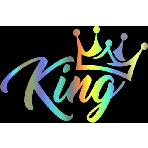 S51342# Various Sizes/Colors Car Stickers Vinyl Decal KING CROWN Motorcycle Decorative Accessories Creative